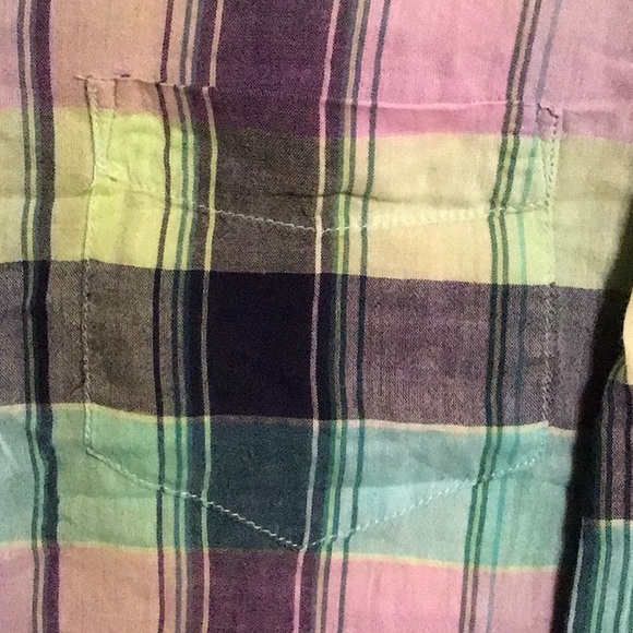 OLD NAVY PLAID LONG SLEEVE SHIRT - Picture 4 of 9